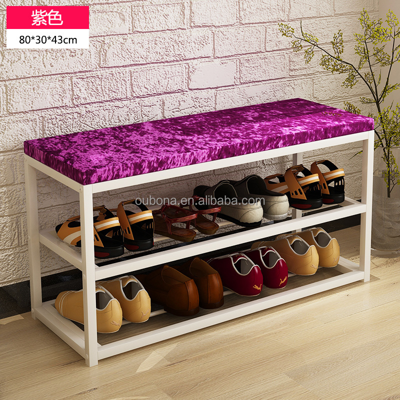 3 Tier Shoe Rack / Stool Bench Hallway Cushioned Seat, Bathroom Towel Shelf