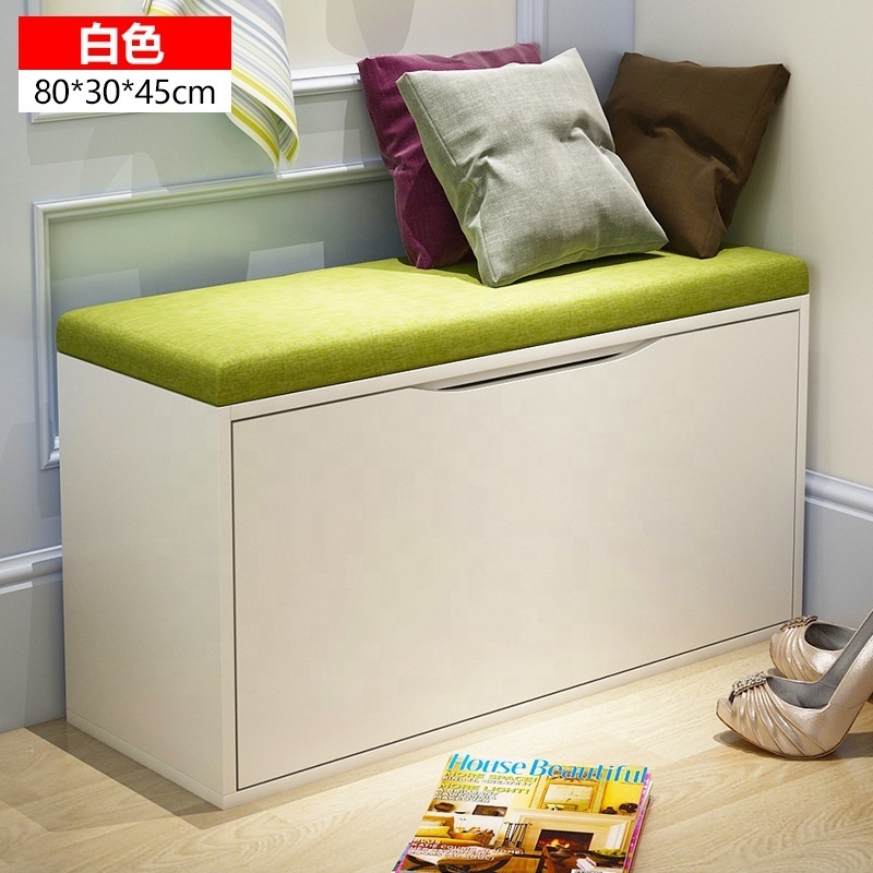 Modern Shoes Cabinet Storage Hallway Furniture Bedroom Pair Shoes Entryway Rack White shoes stool 80cm