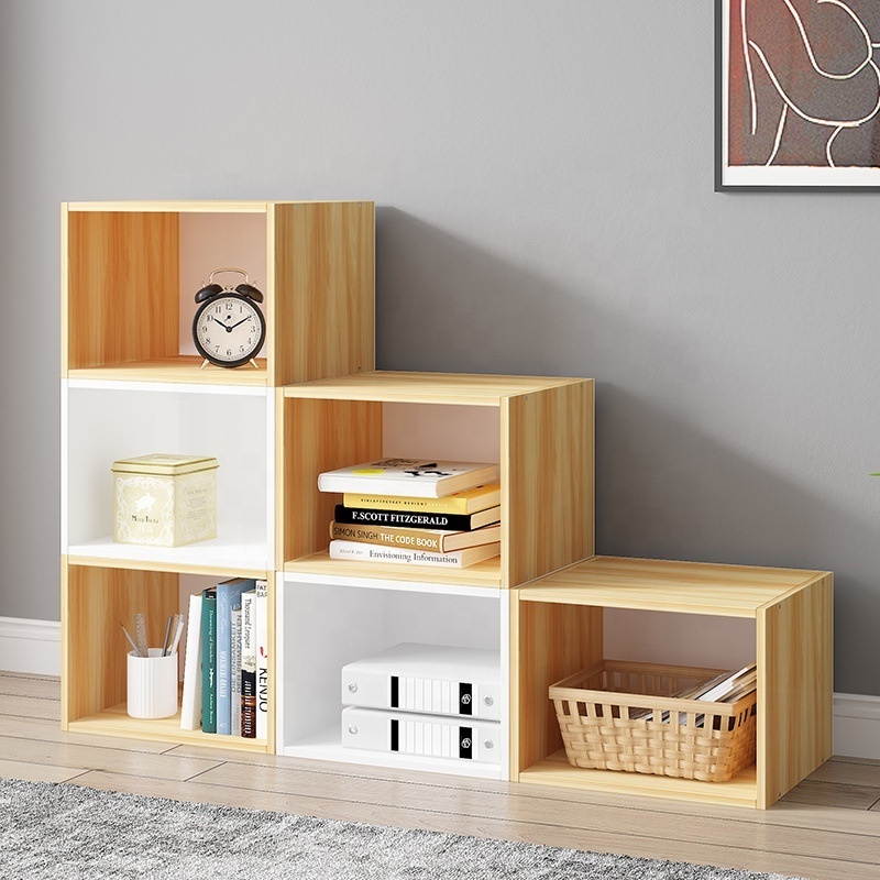 Wooden Bookcase Shelving Display Cube Shelves Storage Unit Bookrack Book Shelf