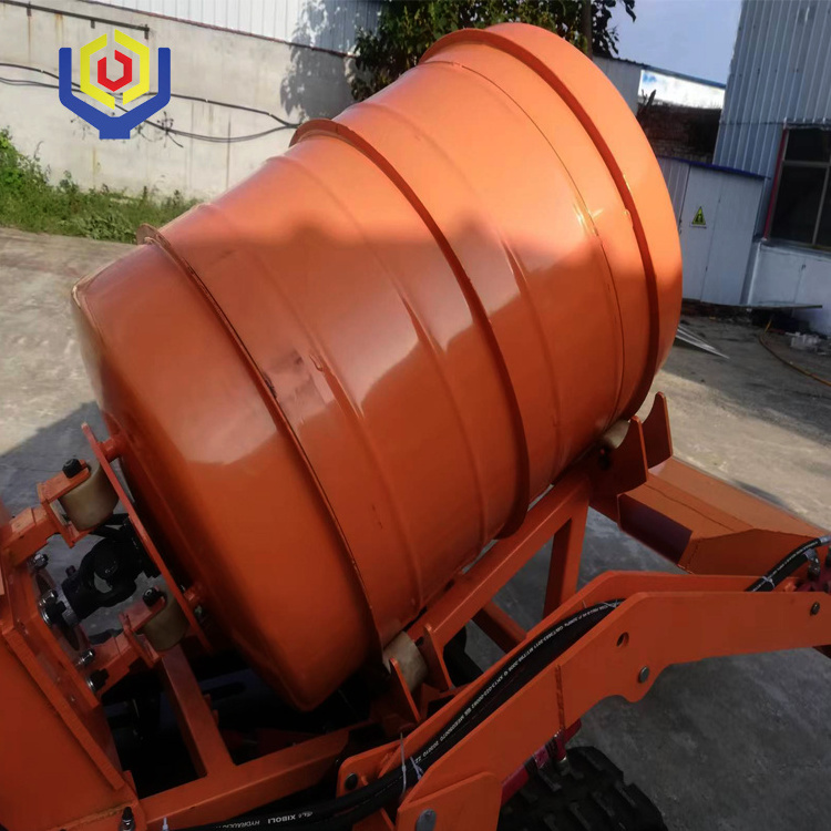 Small 0.8T crawler transport vehicle concrete mixer tracked dumper cement mixer for sale