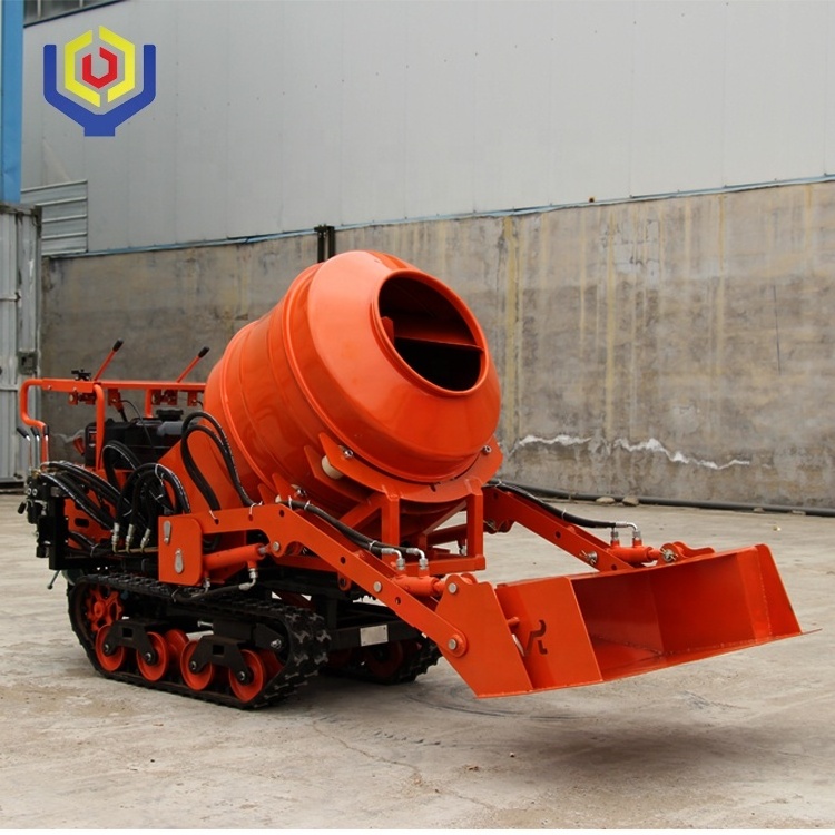 Rubber crawler Tracked dumper cement mixer for sale