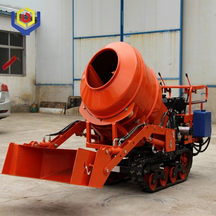 Rubber crawler Tracked dumper cement mixer for sale