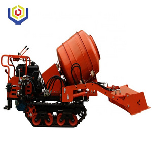 Rubber crawler Tracked dumper cement mixer for sale