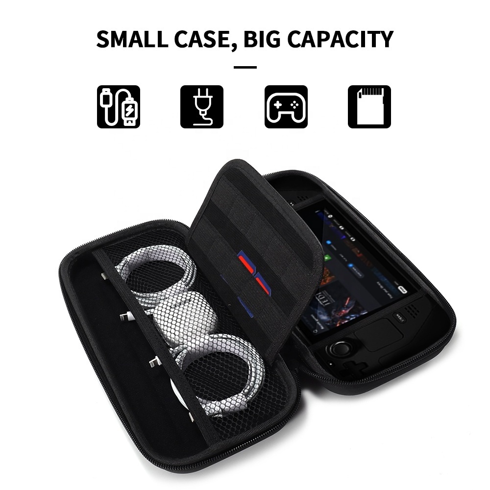 Wholesale eva case with zipper carrying game bag hard shell PU switch storage black game box portable pouch protection custom