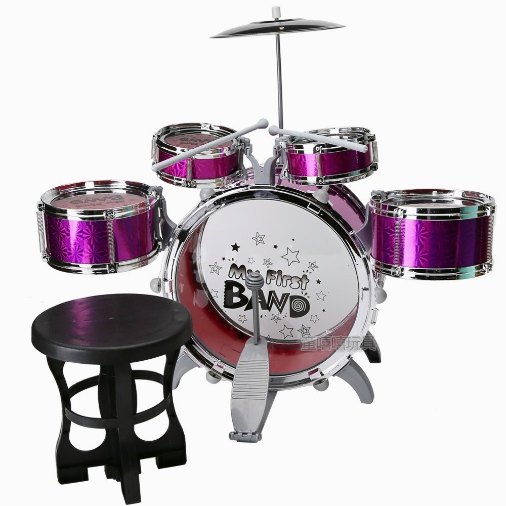 Kids' Drum & Percussion12 Piece Kids Jazz Set 6 Musical Instruments Drums Toy Musical Instrument