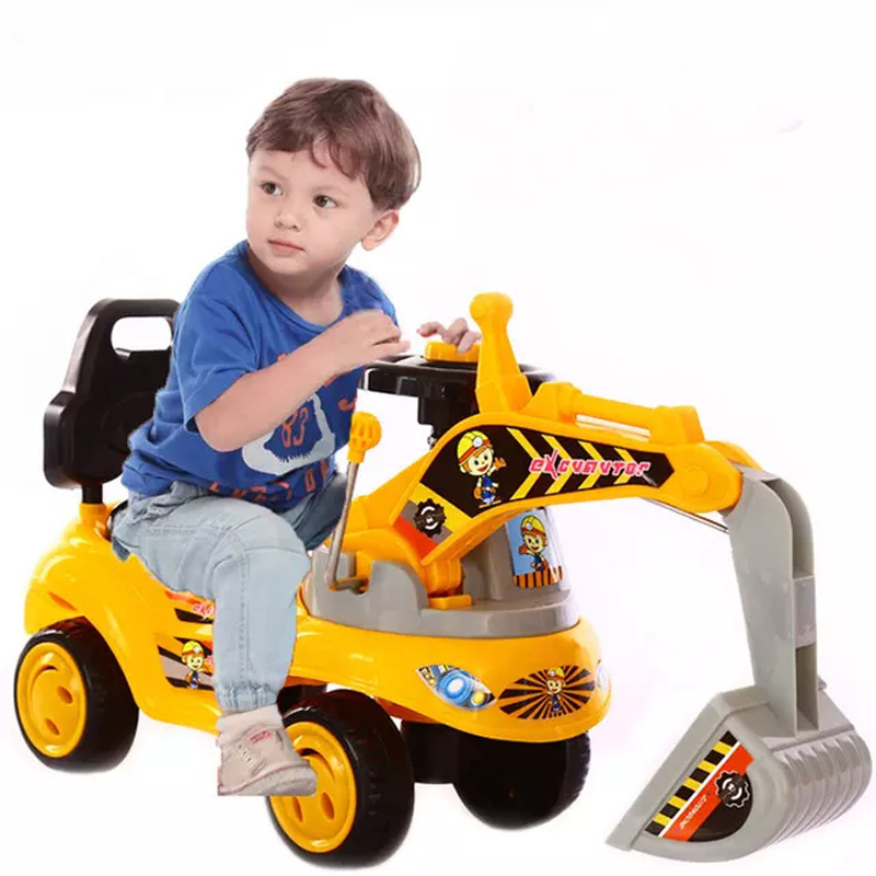 Children's Electric Excavator Engineering Vehicle baby Ride On Toy Car Upgrade The Fully Electric Arm Car For Kids