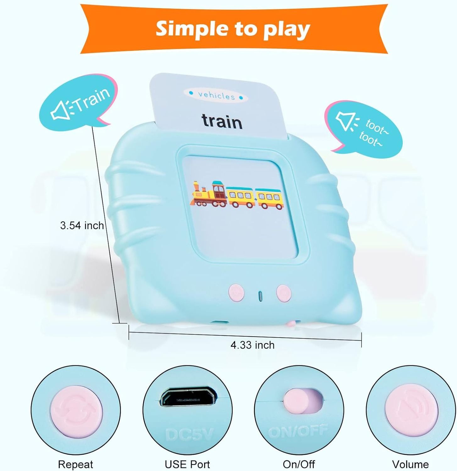 Early Educational Intelligent Baby Children's Kids Bilingual Speech Therapy Toys Talking Flash Cards Learning Machine Toys