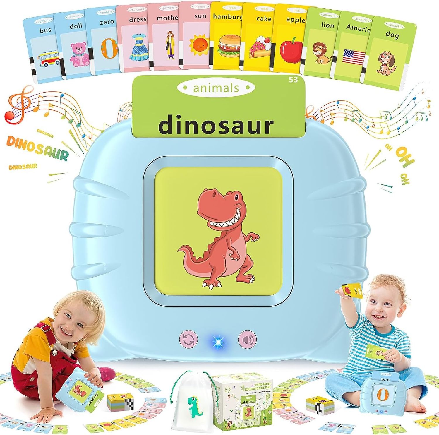 Early Educational Intelligent Baby Children's Kids Bilingual Speech Therapy Toys Talking Flash Cards Learning Machine Toys