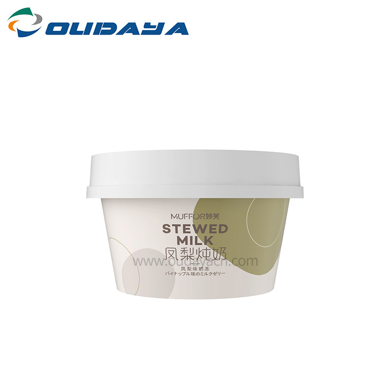 170ml 150g pot de yoghurt empty with lid tamper proof IML yogurt pack PP container plastic yoghurt cup