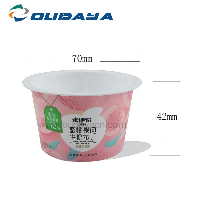 2oz 8oml plastic small seasoning cup sealing pudding takeaway soy sauce cup mini container