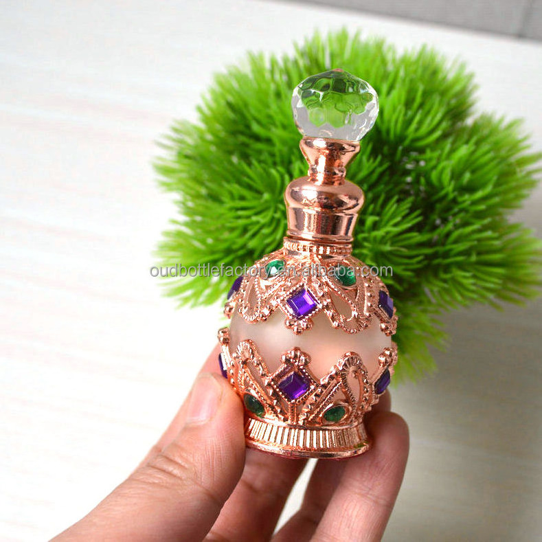 Hot Sale Rasasi Perfume In Dubai 10ml 12ml 15ml Oil Bottle Metal Perfume Bottle With Glass Rod