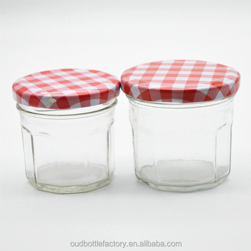 Customized 200ml Round Food Storage Canning Glass Mason Jar Glass Jam Jar Pot De Confiture En Verre Glass Jar With Metal Lid