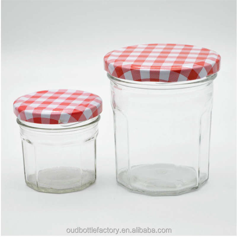 Customized 200ml Round Food Storage Canning Glass Mason Jar Glass Jam Jar Pot De Confiture En Verre Glass Jar With Metal Lid