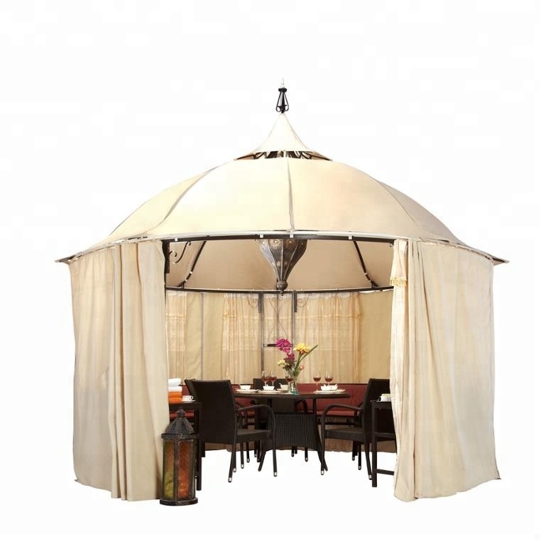 Modern Elegant Best Selling Hexagonal  Windproof And Waterproof Gazebo With Curtains Outdoor Party Tent Gazebos