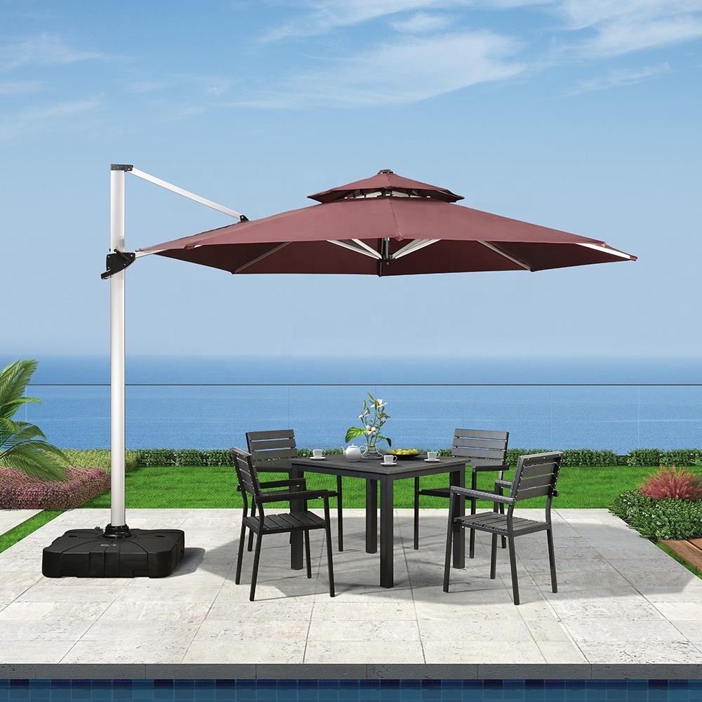 2021 Stylish and High-end Waterproof Outdoor Restaurant Umbrella Sun Garden Pagoda Parasol Umbrella