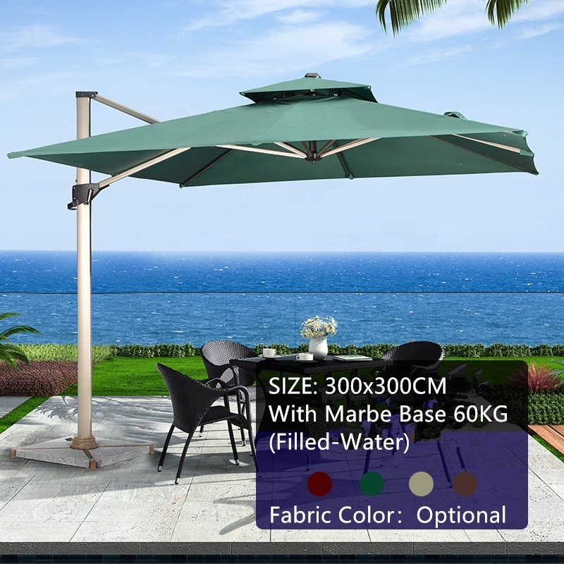 Wholesale Cheap Waterproof High Quality Outdoor Umbrella Square 3x3m Patio  Beach Parasol  Umbrella