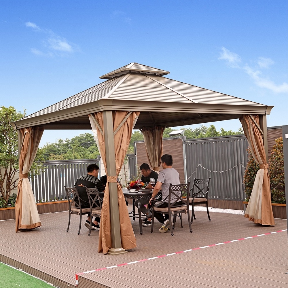 Garden Sunshade Party Tent Aluminum Gazebo with Curtain 3*3m/3*4m/3.6*5m/3*6m