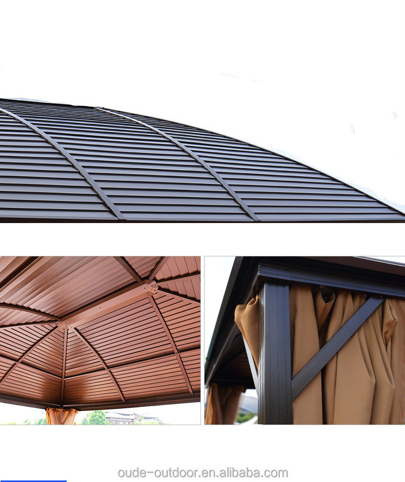 2022 Hot-sales 300*400cm pavilion gazebo mosquito net outdoor patio modern tent top quality hard roof