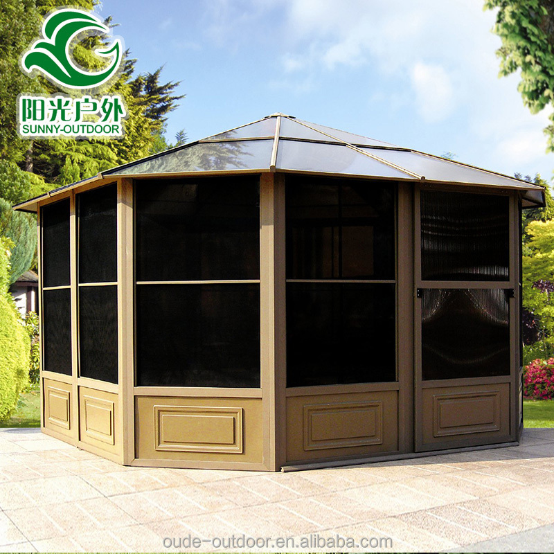 High Quality Chinese Round Hexagonal Wrought Iron Garden Outdoor Gazebo