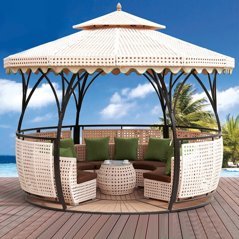 Wholesale Hot Sale Luxury Round Metal Cast Iron Cheap Gazebo