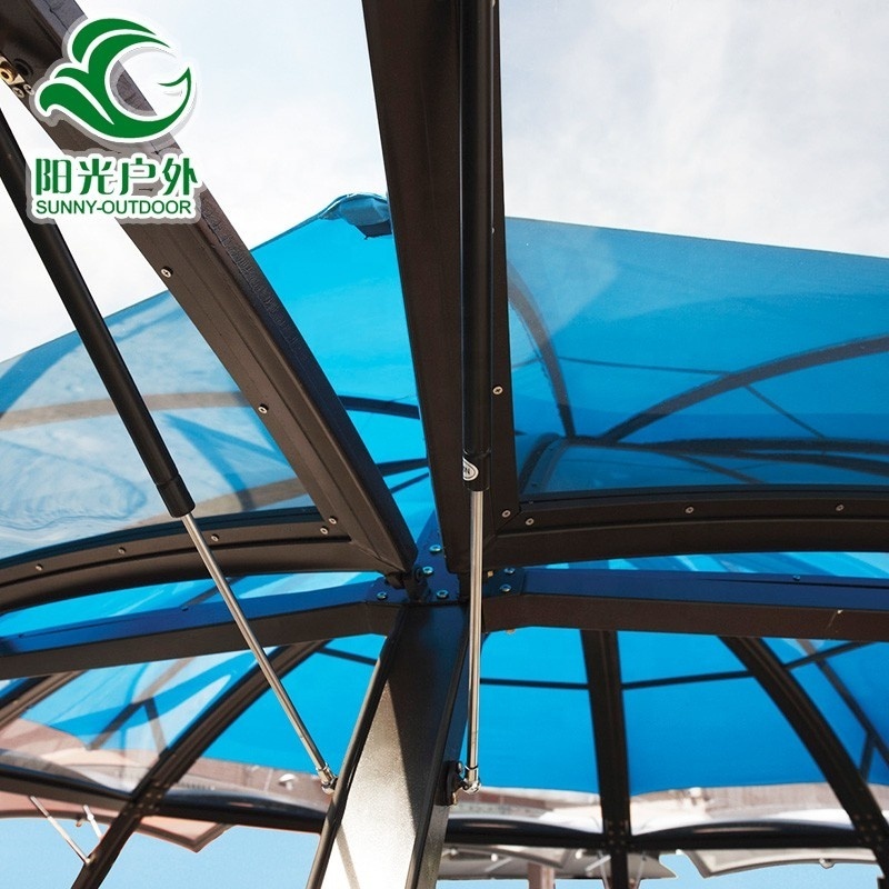 Luxury Diameter 5M Waterproof  Gazebo Pavilion  Aluminium Tent Restaurants  Patio Gazebo  for Garden Outdoor