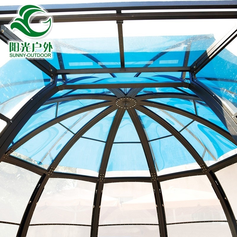 Luxury Diameter 5M Waterproof  Gazebo Pavilion  Aluminium Tent Restaurants  Patio Gazebo  for Garden Outdoor