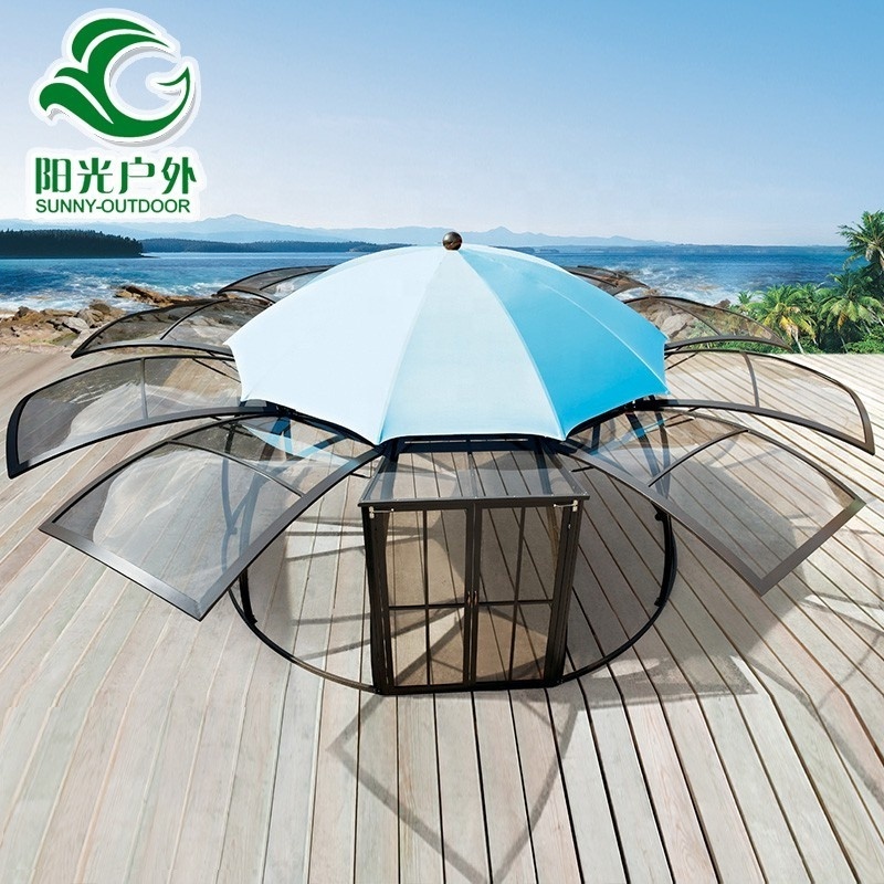 Luxury Diameter 5M Waterproof  Gazebo Pavilion  Aluminium Tent Restaurants  Patio Gazebo  for Garden Outdoor