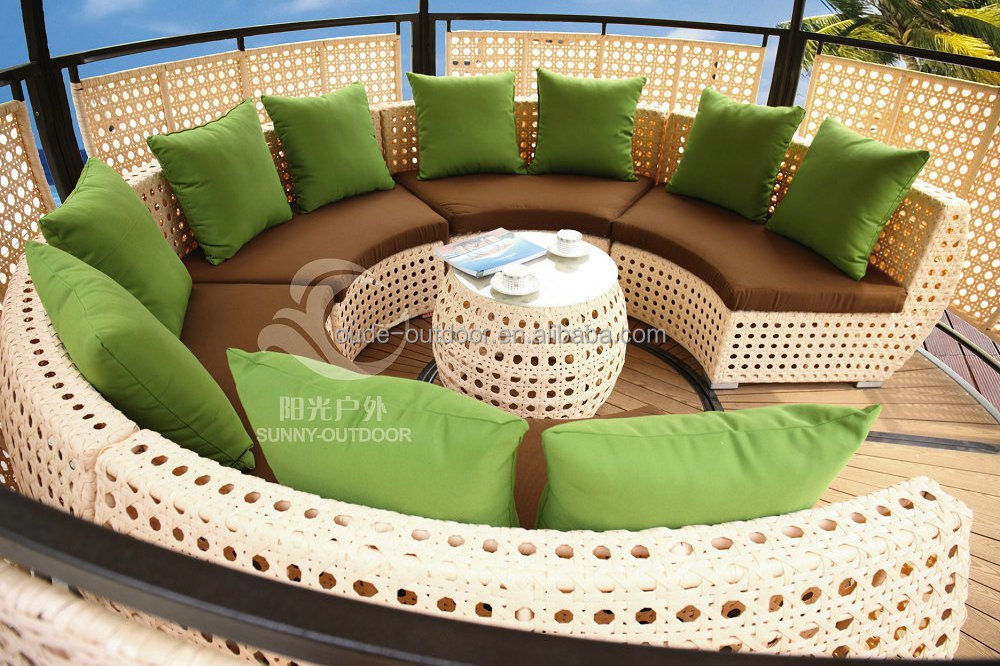 Rattan gazebo with PE rattan cover iron frame polyester fabric WPC floor