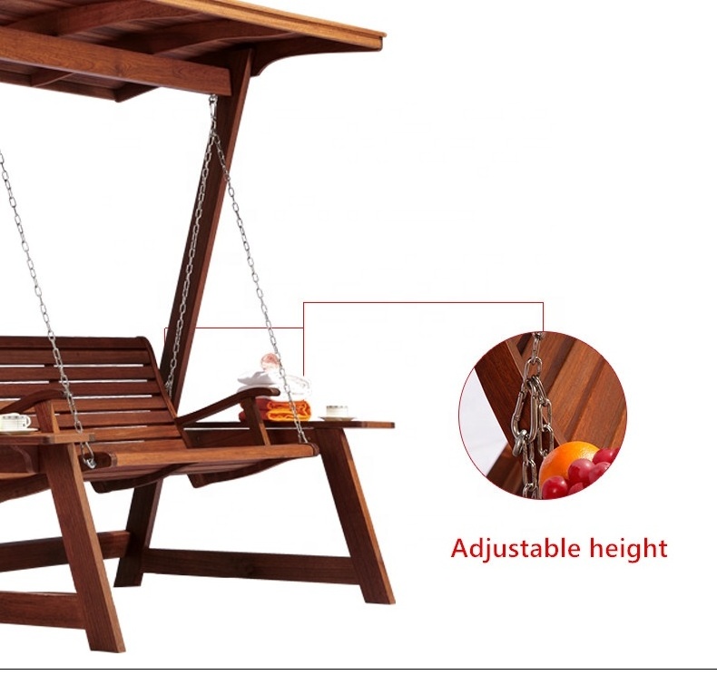 Patio Furniture Wooden Swing Set Outdoor Wooden Garden Swings For Adults