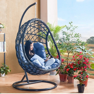 New Hot-selling Egg Swing Chair Hanging Chair With Round Rattan Garden Swing Chair  for Outdoor and Indoor