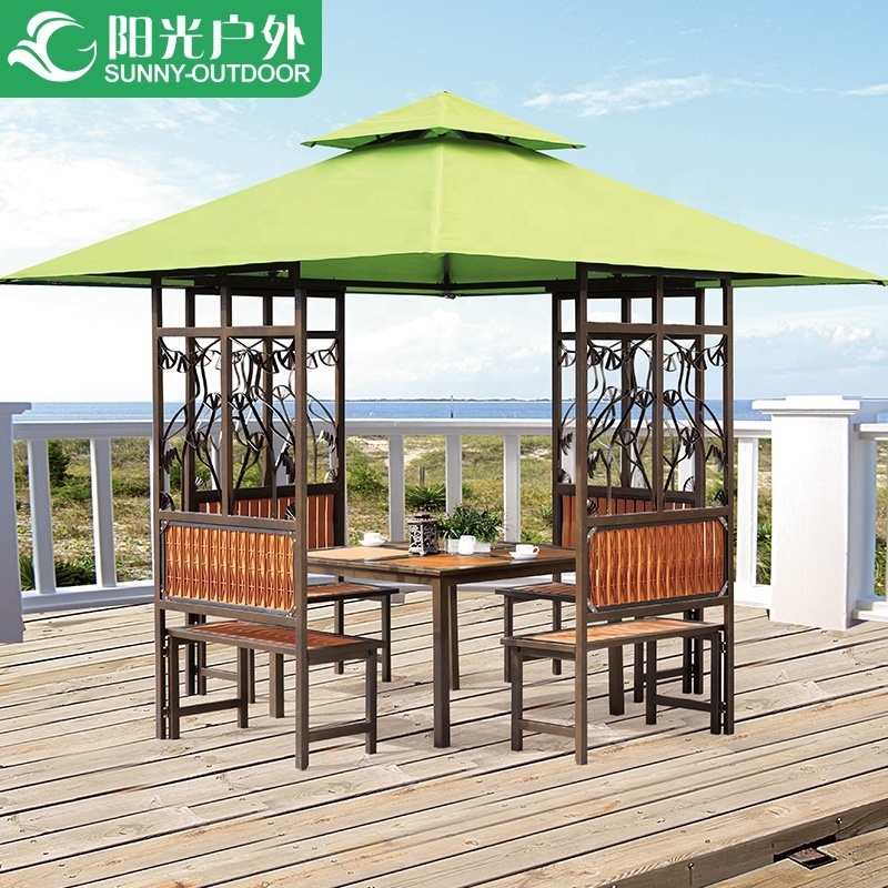 Wholesale Garden Tent 3x3 Pavilion Cast Iron Gazebo Ornamental Gazebo Polycarbonate Roof Gazebo