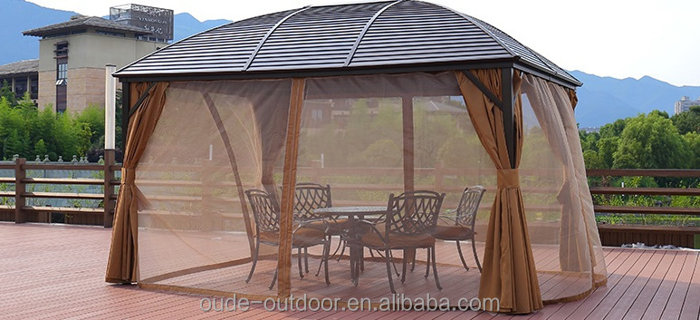 2022 Hot-sales 300*400cm pavilion gazebo mosquito net outdoor patio modern tent top quality hard roof