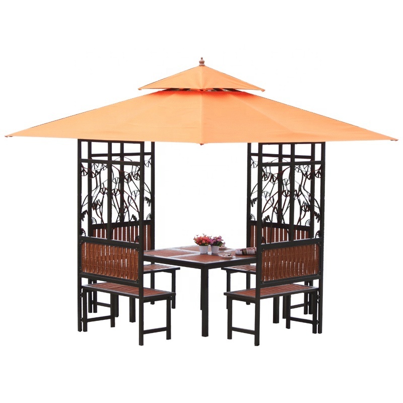 Iron outdoor garden with chair wooden gazebo designs for sale wooden gazebo designs