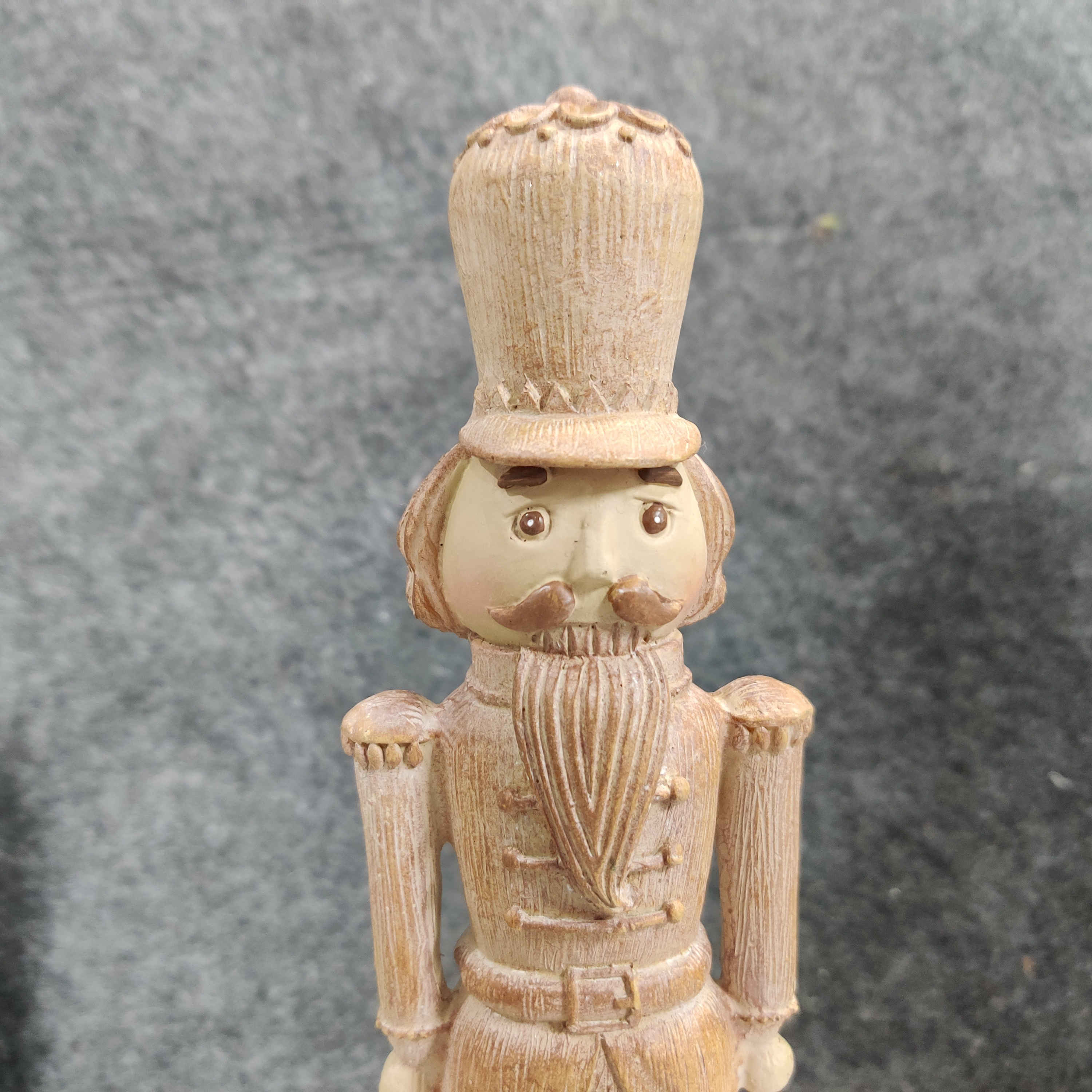 Resin Figurines Christmas Decorations Nutcracker Unpainted DIY Walnut Soldier Desktop Ornaments Home Decor