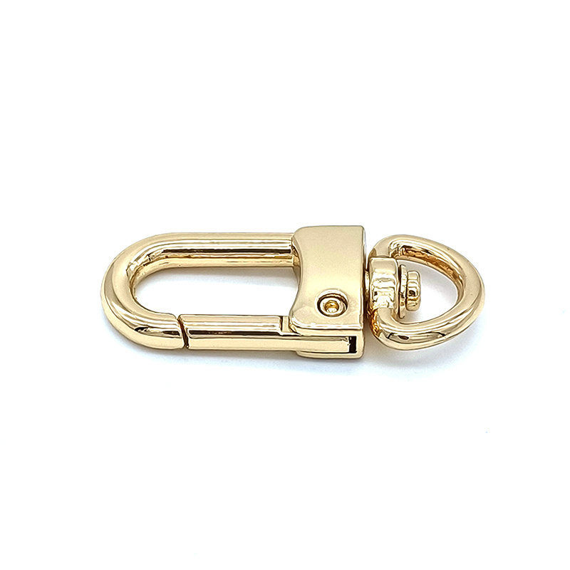 2021 Trending Bag Accessories Metal Swivel Eye Snap Hook Lovely Keychain Clasp Hook Gold Snap Hook For Bag Chain