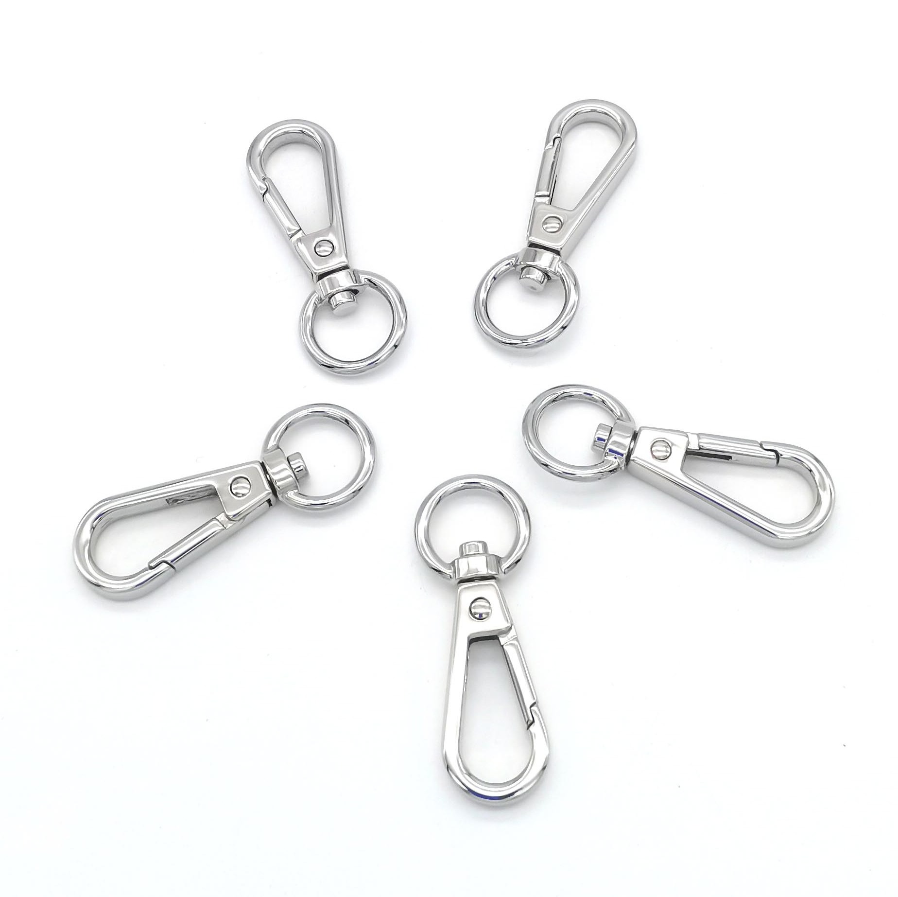 Swivel Metal Key Chain Hook Spring Snap Hook For Handbag Metal Accessories For Leather Metal Bag Clasp Purse Hardware