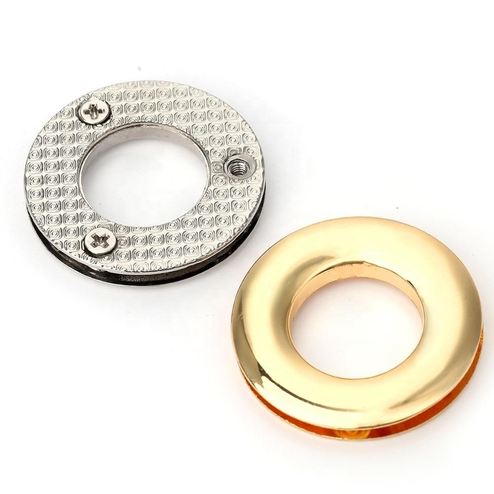 Nickel And Rose Gold Stainless Steel Eyelet Curtain Rings Double Side Screw Eyelet Oudi Metal Grommet Eyelet For Sale