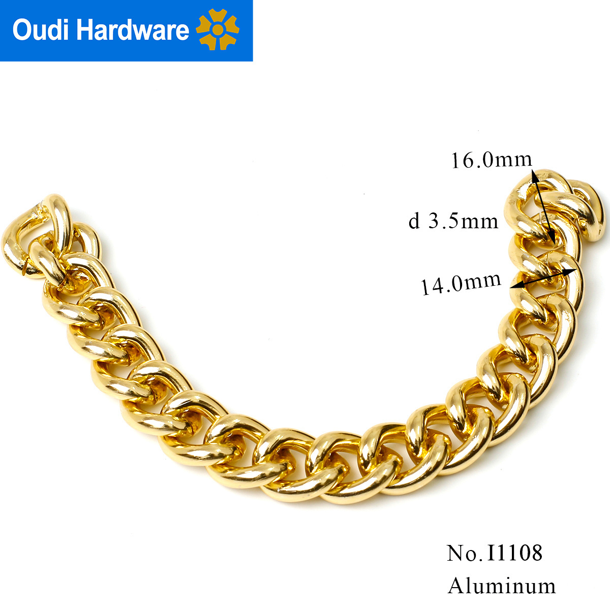 Wholesale Metal Bag Chain Light Gold Metal Chain for Handbag Shoulder Bag Purse and Clothes Decoration Bag Chain Accessories