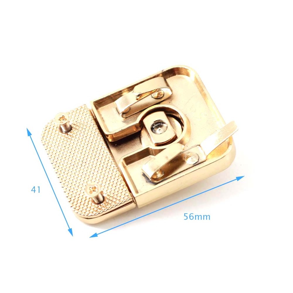 Light Gold Color Purse Lock Zinc Alloy Bag Accessories Turn Lock For Handbag