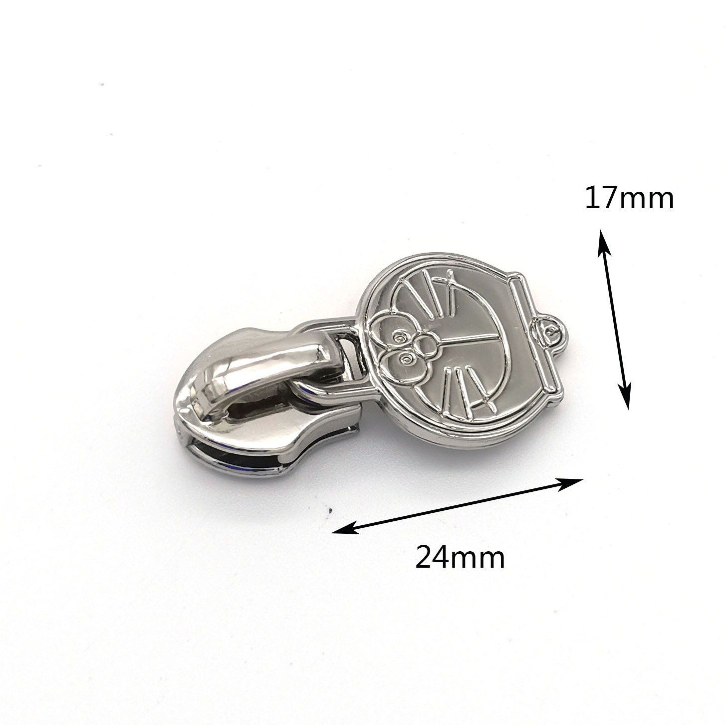 #5 Custom Metal Zipper Sliders For Nylon Tape Engraved Logo Luggage Zipper Slider Puller Set For Garments