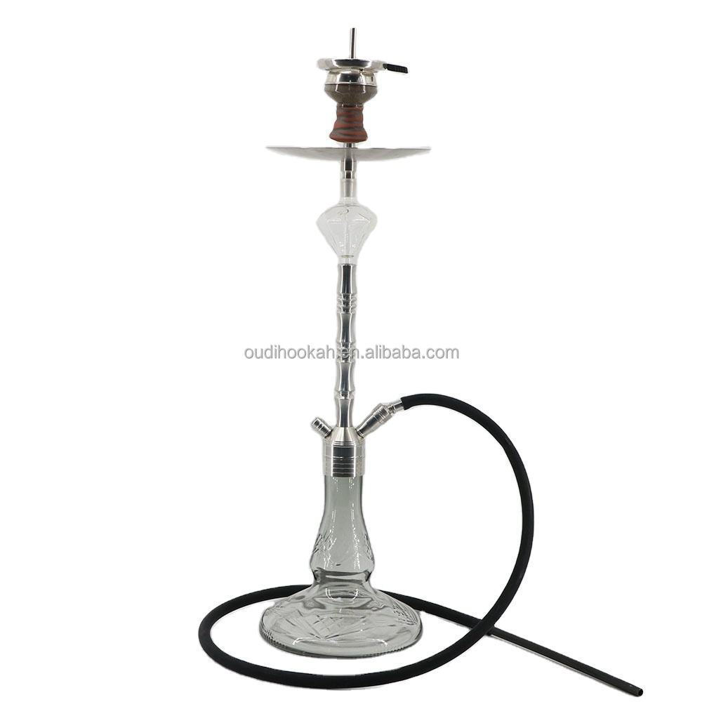 2022 OUDI Hookah Factory Hookah Stainless Steel Shisha Glass Water Pipe Oil Filter Glass Smoking Set