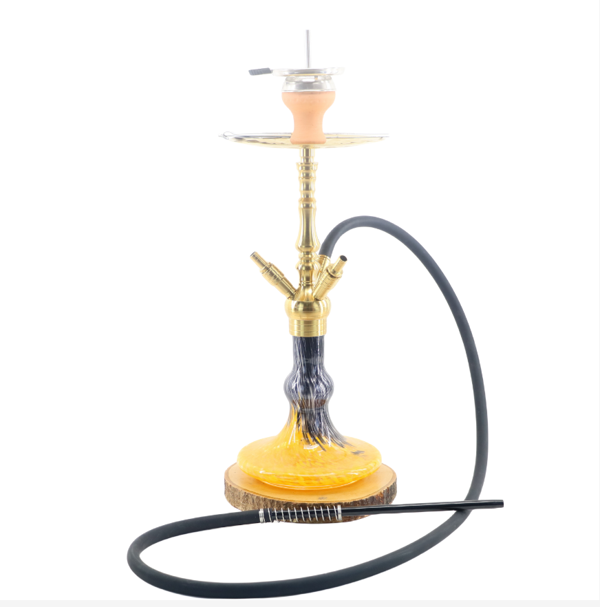 New design cross border hookah High quality customized stainless steel hookah shisha Wholesale medium size three hoses hookah