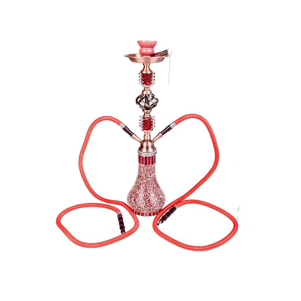 Arabic Shisha Mosaic Glass Hookah With Cheap Price Black Color Vase  Factory Wholesale price