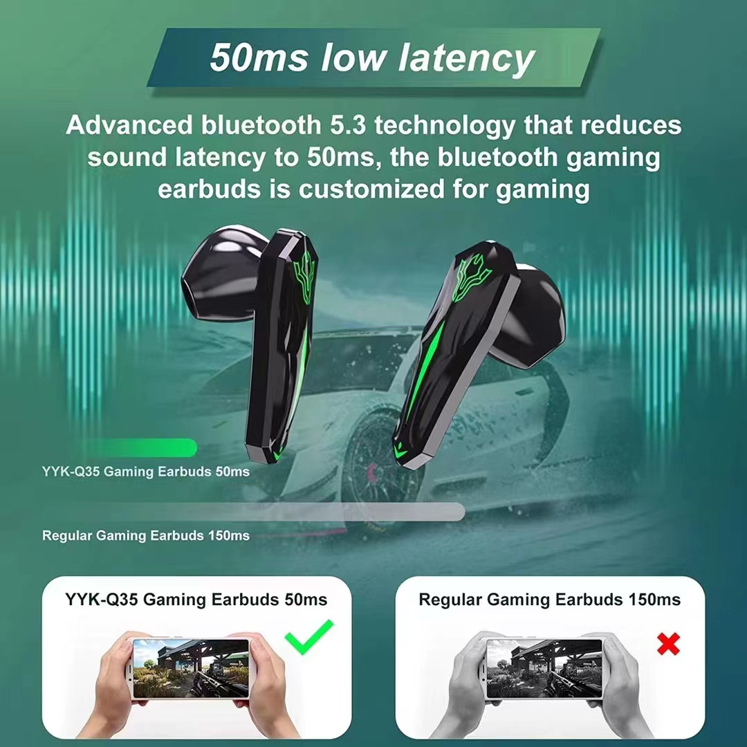 china wholesale wireless earphone for the deaf tws gaming earphones with call  shenzhen Low latency earphone