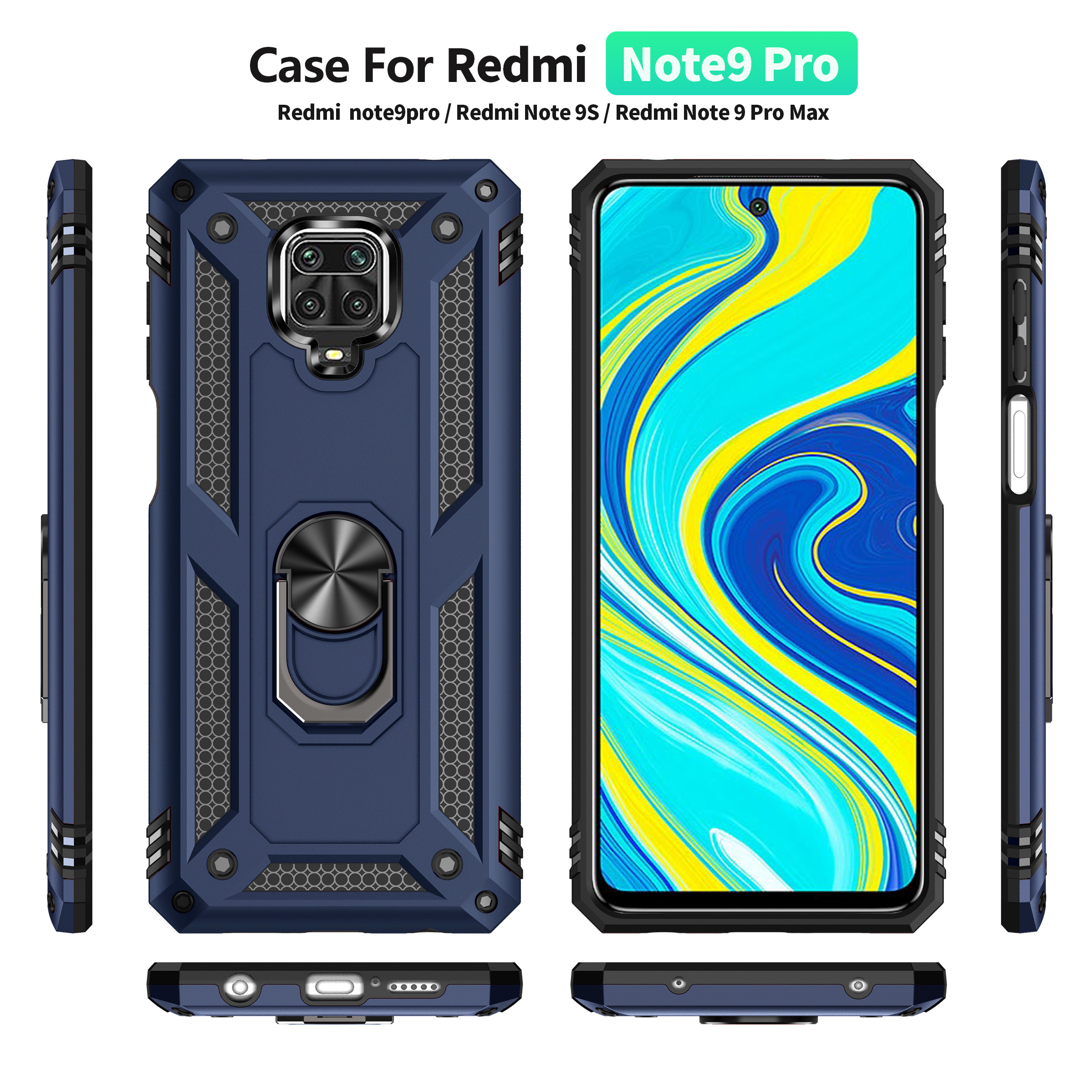 New Design  Redmi Note 9 Pro Case Silicone Breathable Case Cell Shockproof PC+TPU Phone Case For Phone