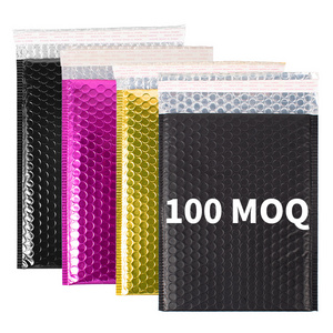 In Stock 100MOQ A3 A4 A5 Custom Size Bubble Padded Envelope Shipping Wigs Packages Postage Bags Poly Black Bubble Mailer