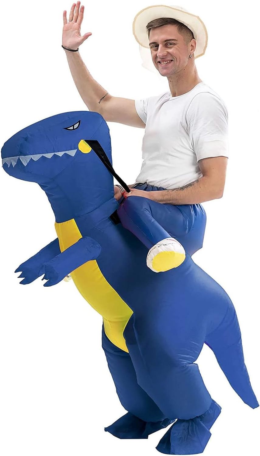 Funny Animal Adult Games Performance Costume Stage Cosplay Children's Mount Halloween Inflatable Dinosaur Costume