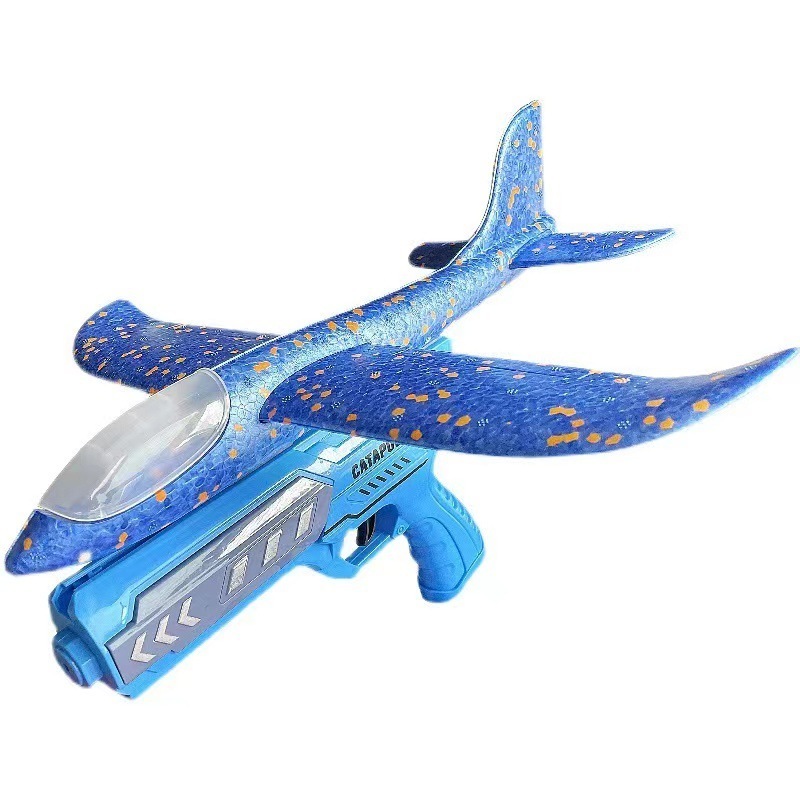 Hot Selling Kids Outdoor Sports Flying Toy EPP Foam Airplane Glider Airplane Launcher Gun Toys