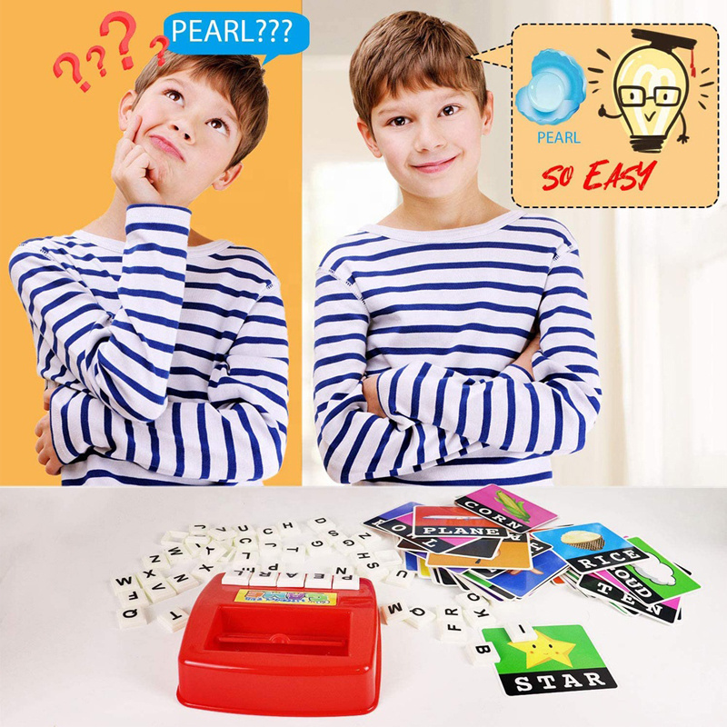 Hot Sell Preschool Educational Learning Toys Matching Letter Literacy Games Reading Spelling Words