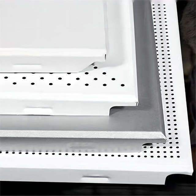 Modern Punching Perforated Metal Ceiling Fireproof Aluminum Gusset Ceiling Panel